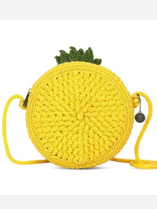 The Sak Handbags - The Sak Kenna Pineapple Crossbody Long Shoulder Knit Bag Summer NWT Kitsch Purse